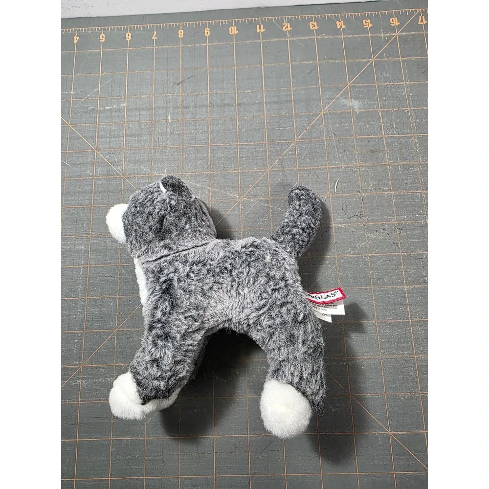 Douglas Plush Cat Grey White Stuffed Animal Kitten Standing 8 Inch Small